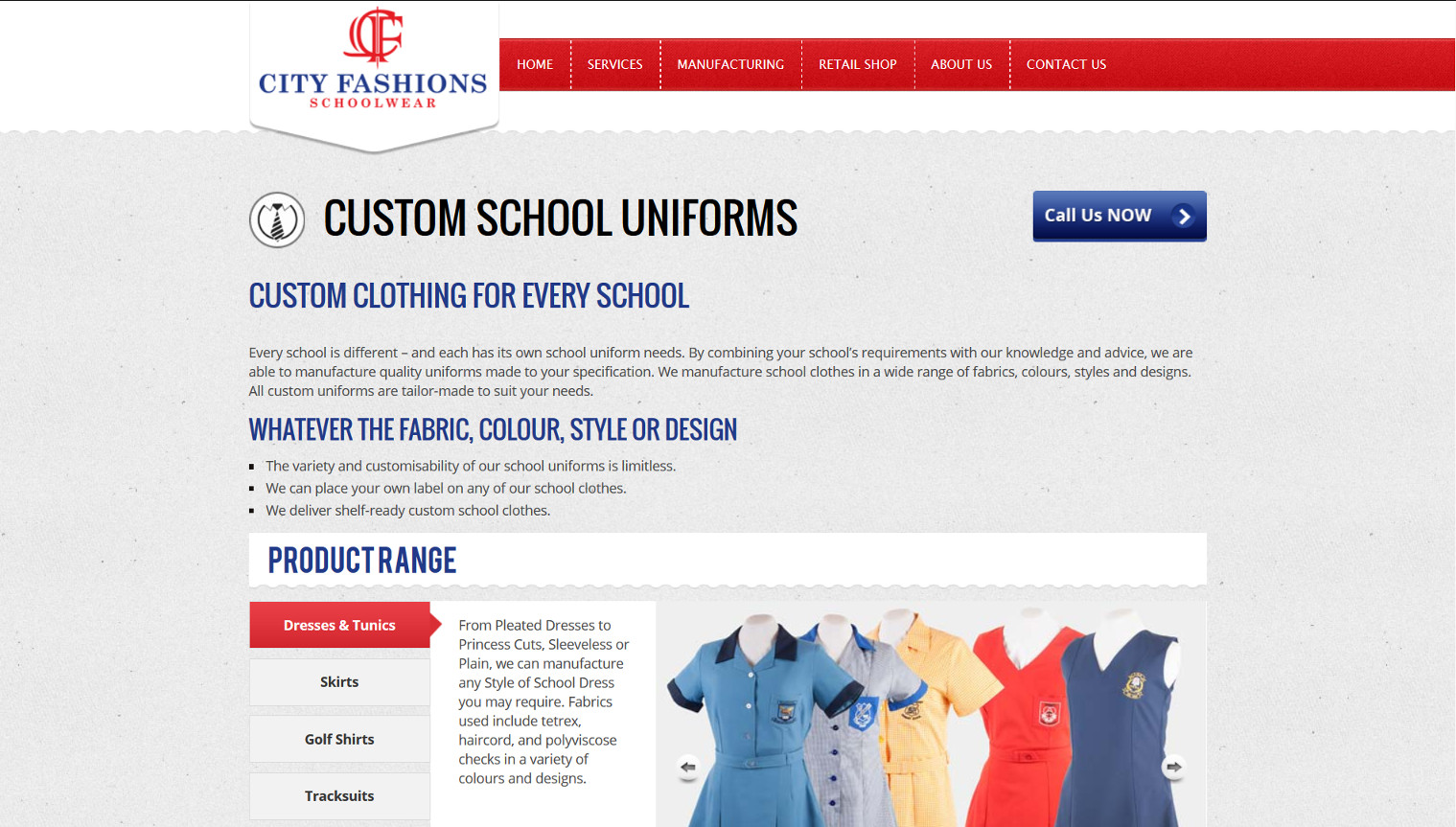 City Fashions - Custom School Uniforms Page